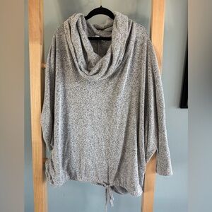 Green Envelope Heather Gray Cowl Neck Sweater